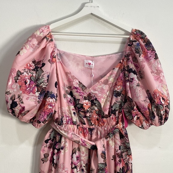 Buddy Love Sydney Bashful Puff Sleeve Maxi Dress Size Medium - Picture 4 of 15